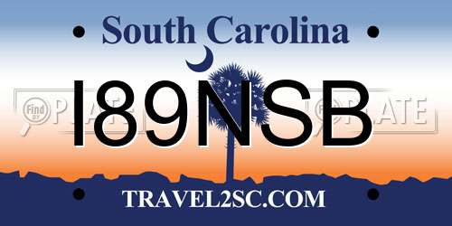 I89NSB South Carolina License Plate