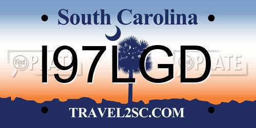 I97LGD South Carolina License Plate