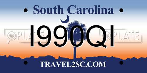 I990QI South Carolina License Plate