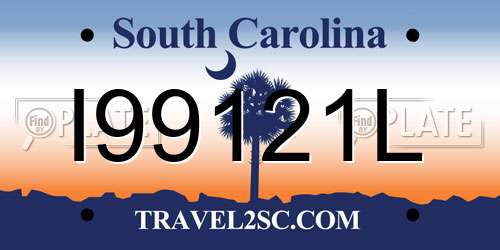 I99121L South Carolina License Plate