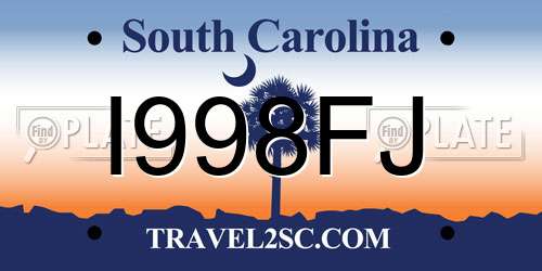 I998FJ South Carolina License Plate