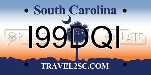 I99DQI South Carolina License Plate