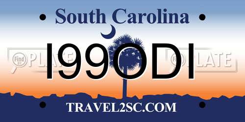I99ODI South Carolina License Plate