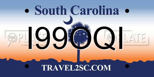 I99OQI South Carolina License Plate