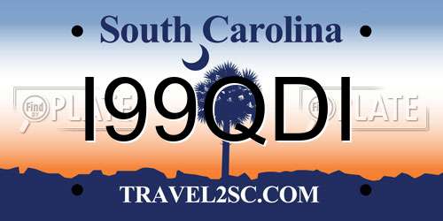 I99QDI South Carolina License Plate