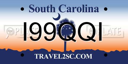 I99QQI South Carolina License Plate