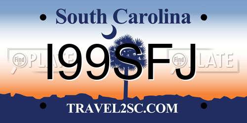 I99SFJ South Carolina License Plate