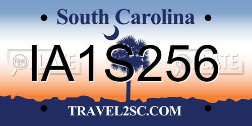 IA1S256 South Carolina License Plate