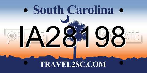 IA28198 South Carolina License Plate