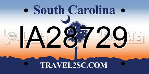 IA28729 South Carolina License Plate