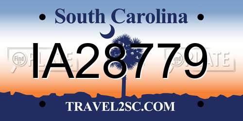 IA28779 South Carolina License Plate