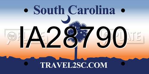 IA28790 South Carolina License Plate