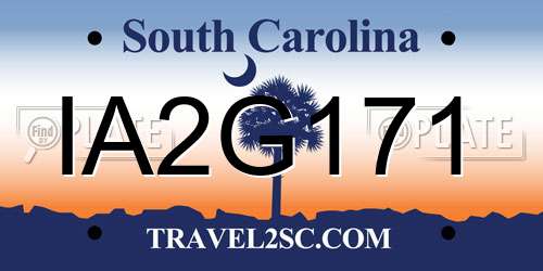 IA2G171 South Carolina License Plate