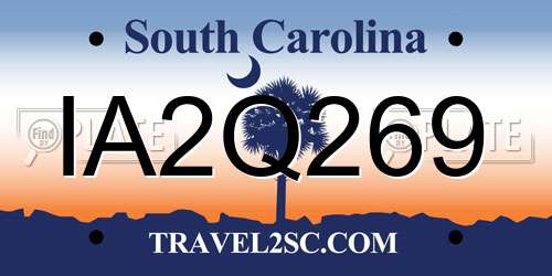 IA2Q269 South Carolina License Plate