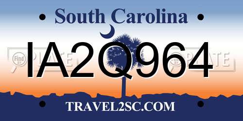 IA2Q964 South Carolina License Plate