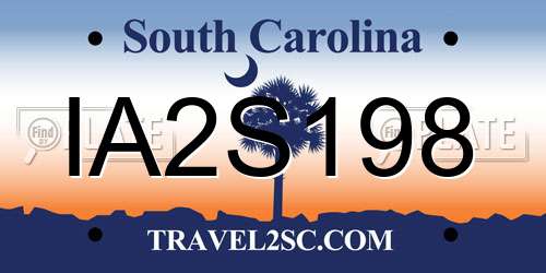 IA2S198 South Carolina License Plate