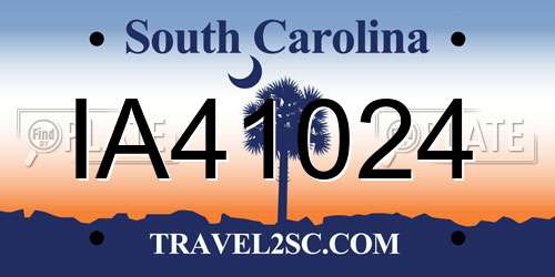 IA41024 South Carolina License Plate
