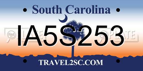 IA5S253 South Carolina License Plate