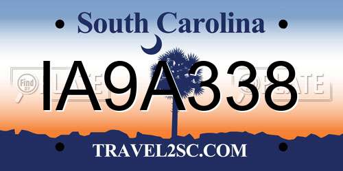 IA9A338 South Carolina License Plate