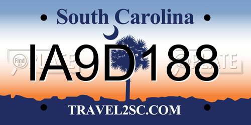 IA9D188 South Carolina License Plate