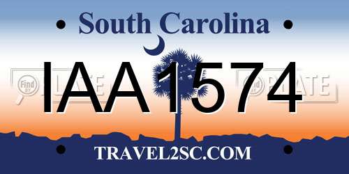 IAA1574 South Carolina License Plate