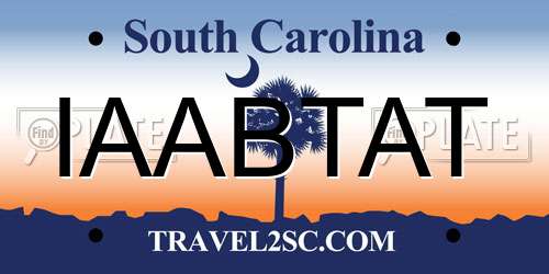 IAABTAT South Carolina License Plate