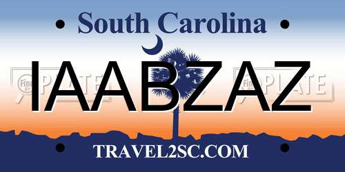 IAABZAZ South Carolina License Plate
