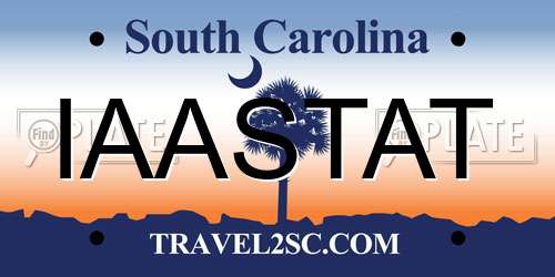 IAASTAT South Carolina License Plate