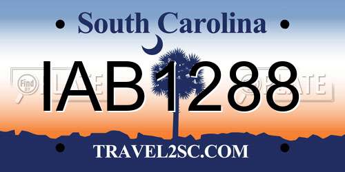 IAB1288 South Carolina License Plate
