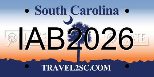 IAB2026 South Carolina License Plate