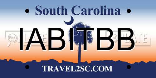 IABITBB South Carolina License Plate