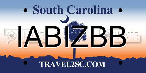 IABIZBB South Carolina License Plate