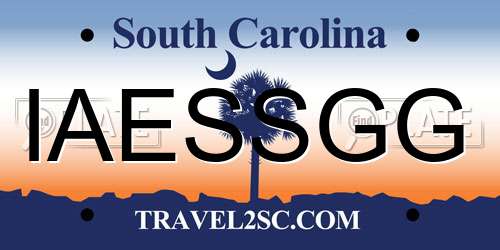 IAESSGG South Carolina License Plate