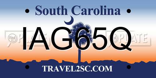 IAG65Q South Carolina License Plate