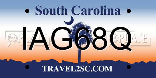 IAG68Q South Carolina License Plate