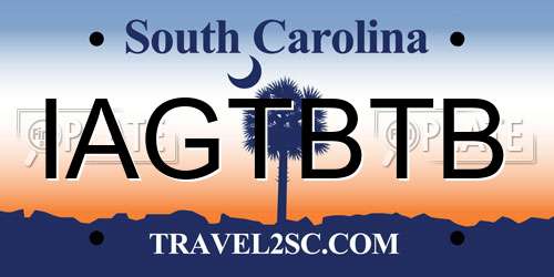 IAGTBTB South Carolina License Plate