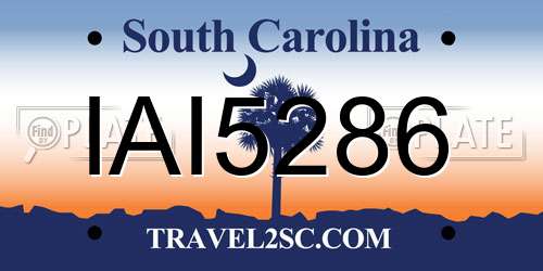 IAI5286 South Carolina License Plate