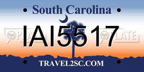 IAI5517 South Carolina License Plate