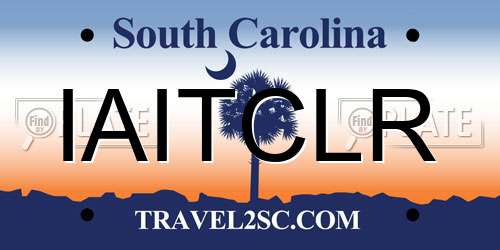 IAITCLR South Carolina License Plate