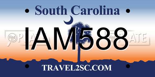 IAM588 South Carolina License Plate