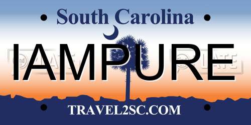 IAMPURE South Carolina License Plate
