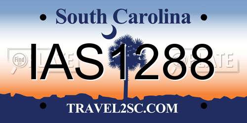 IAS1288 South Carolina License Plate