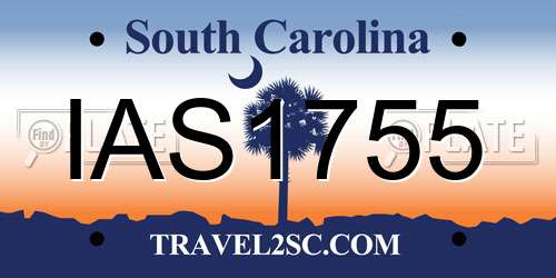 IAS1755 South Carolina License Plate