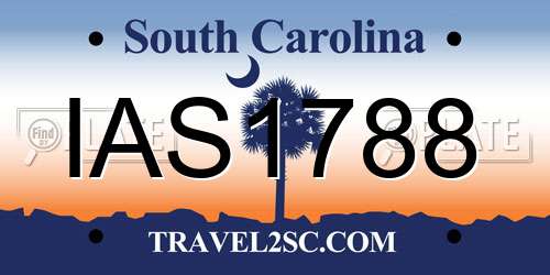 IAS1788 South Carolina License Plate