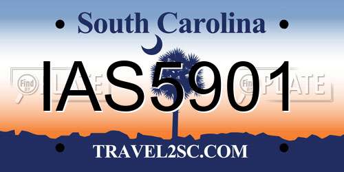 IAS5901 South Carolina License Plate