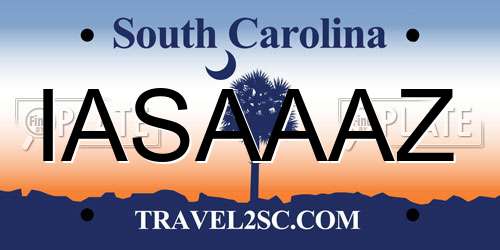 IASAAAZ South Carolina License Plate