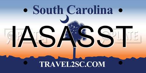 IASASST South Carolina License Plate