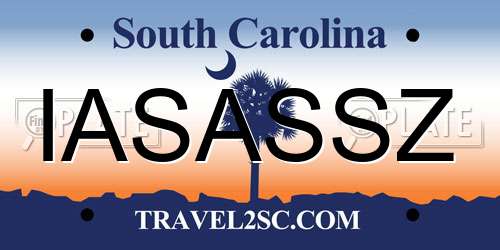 IASASSZ South Carolina License Plate