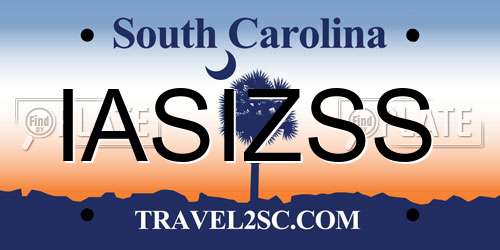 IASIZSS South Carolina License Plate