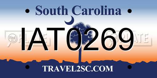 IAT0269 South Carolina License Plate